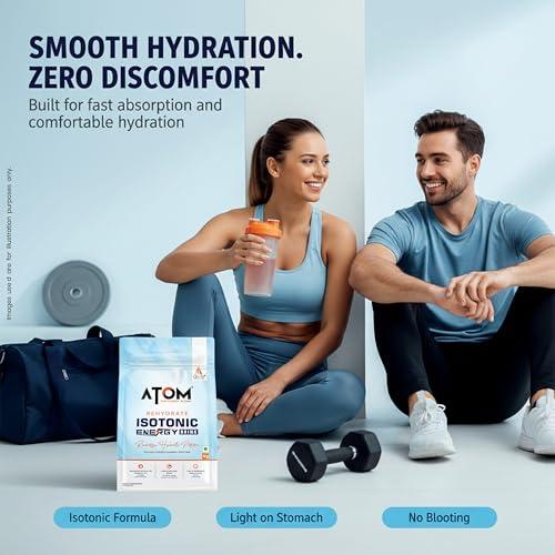 Image of AS-IT-IS ATOM Rehydrate Isotonic Energy Drink Zesty Melon, 1Kg - with BCAAs, Electrolytes & Minerals I Instant Sustained Energy Release, Designed for Athletes, Sportspersons, Gym-goers, & Physically Active Individuals