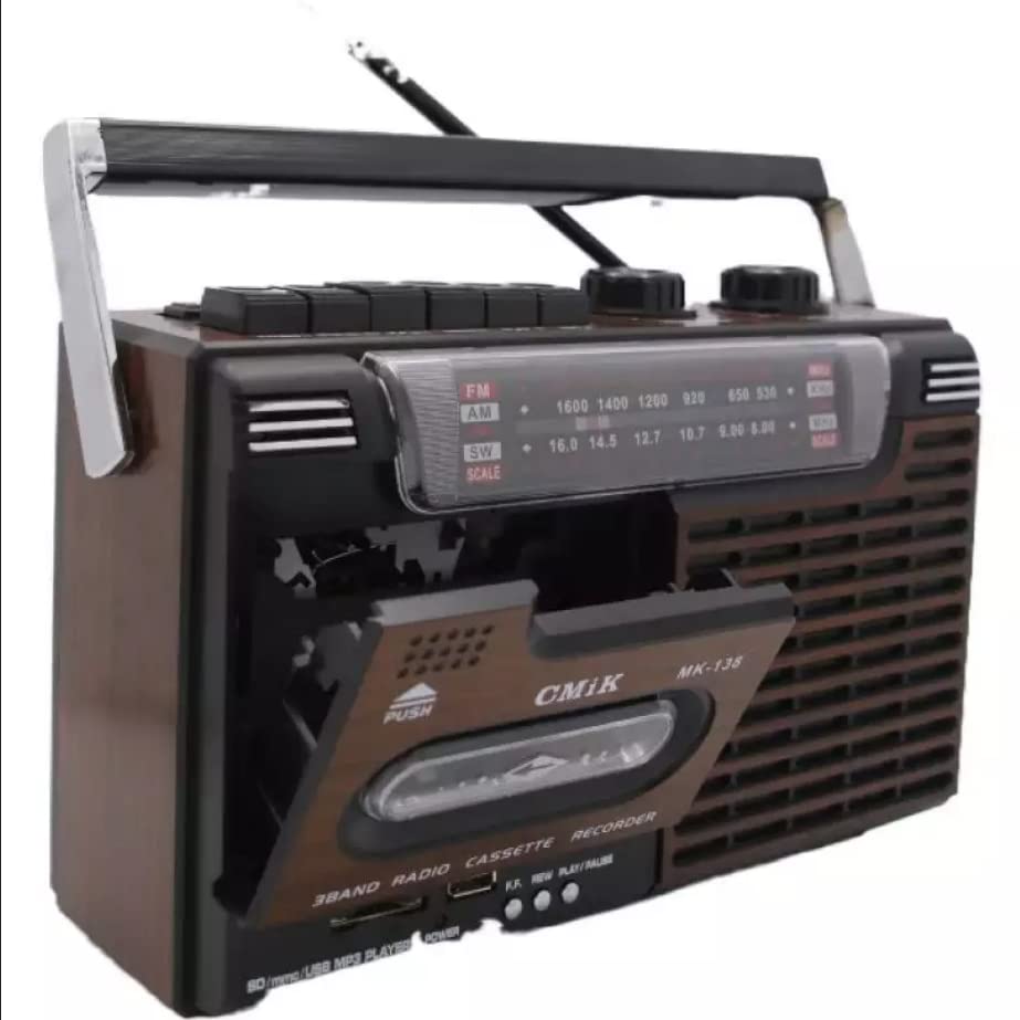 Lettore Cassette Portatile Con Radio AM/FM | Registratore USB/SD | Stile Vintage Anni 80 - Foto 4