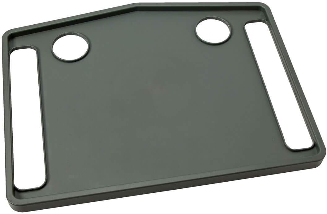 Easy Comforts Walker Tray with 2 Cup Holders and Raised Edges, Gray, Universal Fit for Standard-Sized Walkers