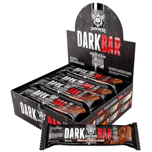 Integralmedica Dark Bar Chocolate, Darkness, Kit com 8 unidades