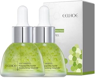 Wrinkle Buster Face Essence，Sea Grape Facial Serum，Polypeptide Anti Wrinkle Essence，Fade Fine Lines Essence for Women，Anti Aging Collagen Serum for Face (Color : 2 Count (Pack of 2))