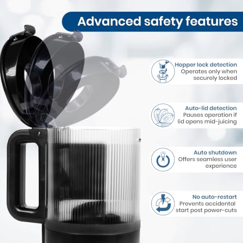 SOLARA Cold Press Juicer Combo – Slow Masticating Juicer Black Knight - Image 6