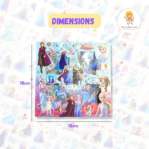 Image of Snow Princess Kawaii Self Adhesive Stickers -96 Sheets Cute Washi for Project, Snowy Wonderland Girls 400+ Stickers Set, Scrapbooking, DIY Arts Crafts (Assorted Design) 18 * 18cm, PVC