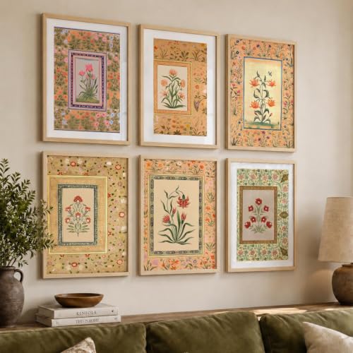 Image of kotart Premium Digital Madhubani Art Paintings with Frame for Home Decor - Painting Wall Decoration - Pack of 6 (14X20 Inch,)