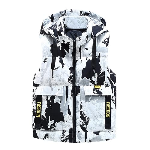 Gilet en coton épais pour hommes coupe cintrée automne hiver mode décontractée