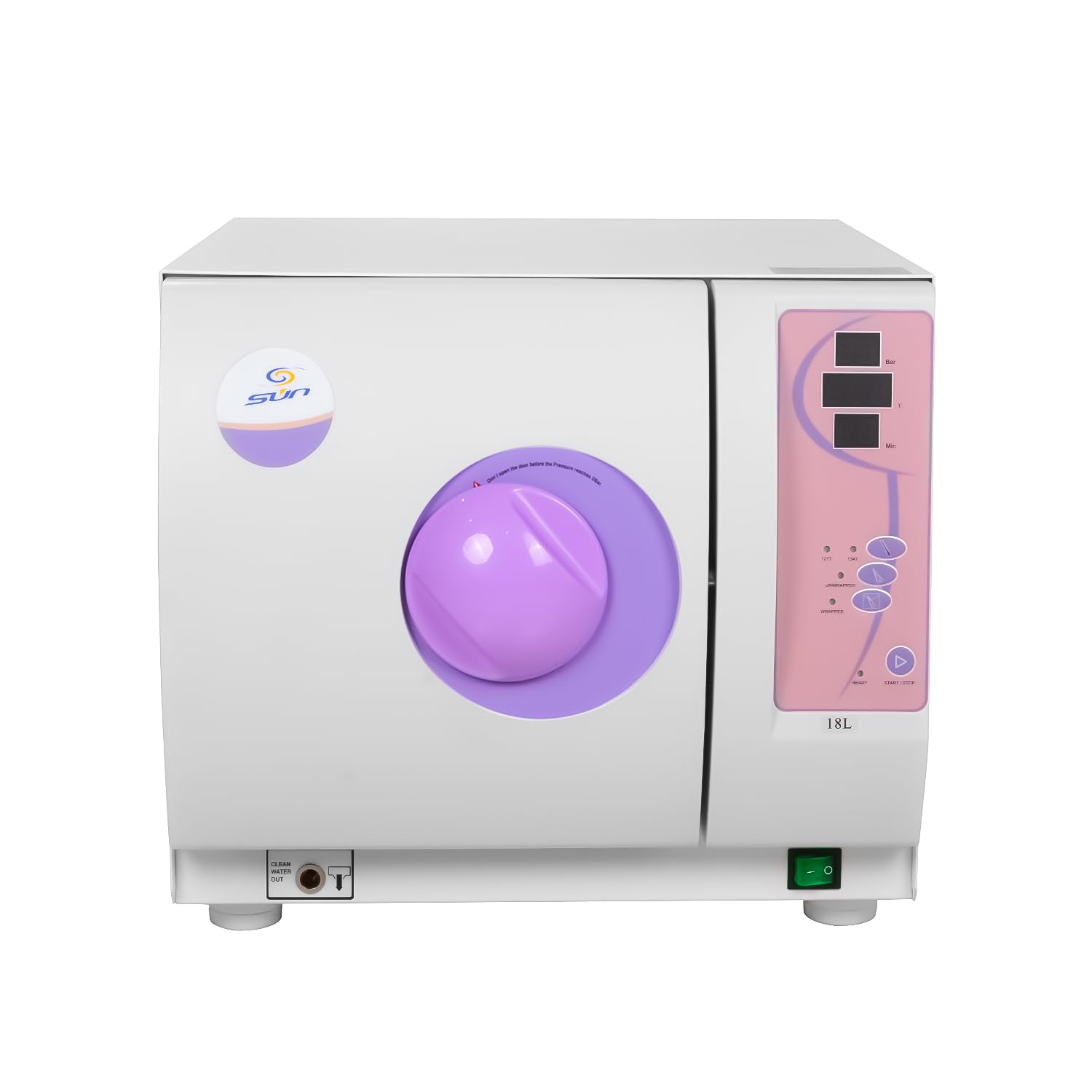 Automatic 18L Autoclave Vacuum Sterilizer Benchtop Class N Portable Autoclave Steam Sterilizer