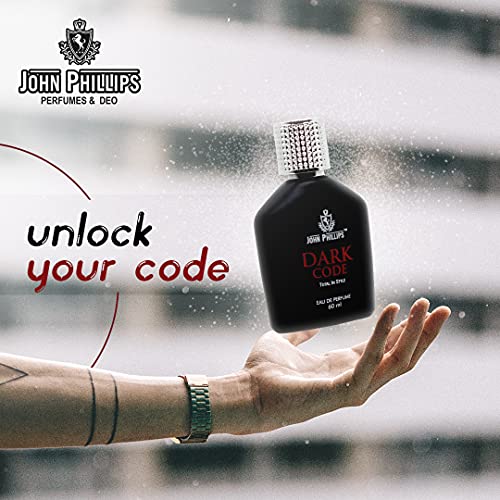 Image of John Phillips Dark Code & Black 60 ml + 60 ml Eau De French Perfume For Men