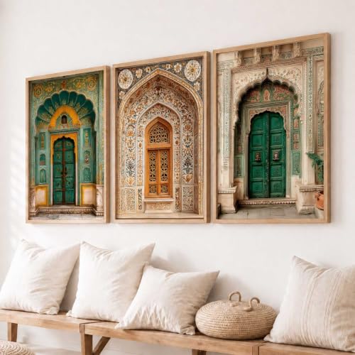 Image of kotart Traditional Indian Wall Art Paintings | Wall Posters With frames | Framed Wall Painting for Living Room Home Room Bedroom Office Wall Decor Set of 3 (10X13 inch)