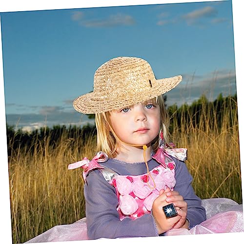 Wide Brim Straw Hat Outdoor Beach Hat for Parties Photography Props Sun Protection for Summer Adventures and Activities Beige3