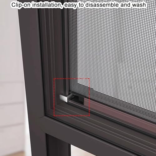 Mosquiteras preenmarcadas sin perforaciones con marco extensible para instalar al instante 3