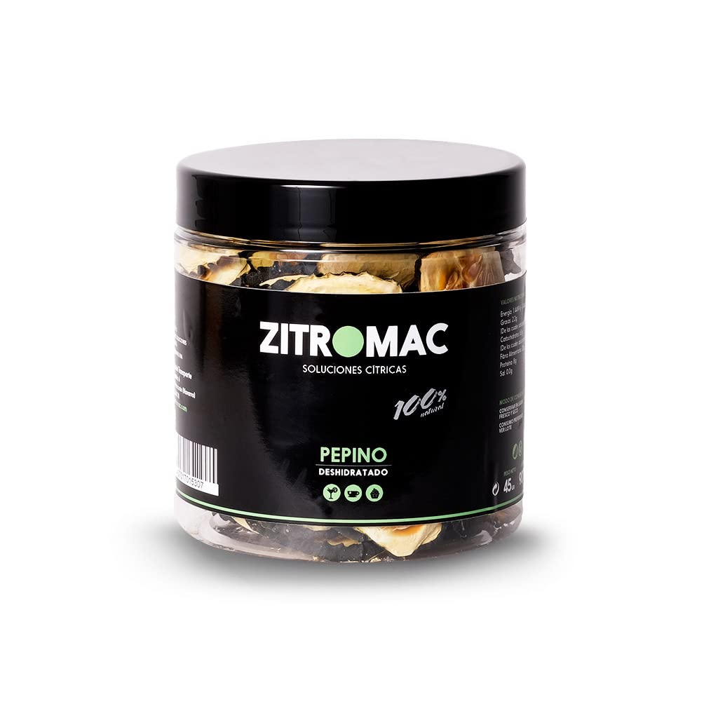 Pepino Deshidratado para Cocteles 100 Rodajas 45GR Orgánico Natural sin Azucares