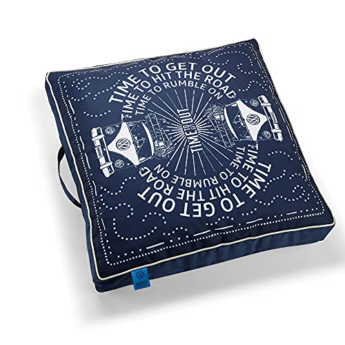 Volkswagen 7E9069691 T1 Bulli Retro Heritage Time to Get out - Cojín para la Espalda, Impermeable, Color Azul y Blanco