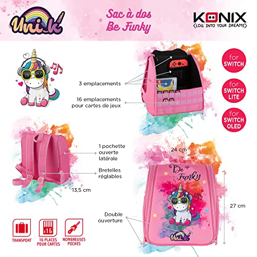 Konix Unik BackPack (Unicorn Be Funky), Pink - Image 4