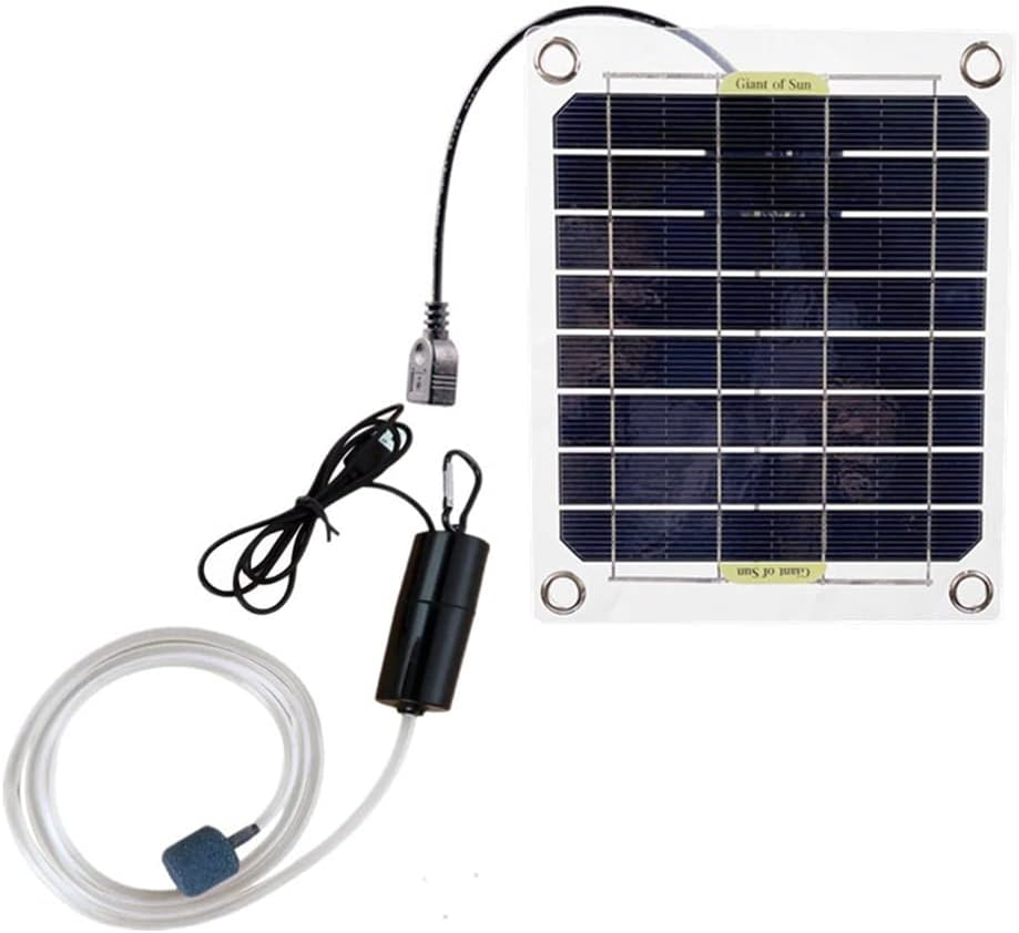 Lezaimei オンラインショッピング エアポンプ w水族館水エアポンプ太陽電池式酸素供給器水槽酸素 ポンプ水族館用usb充電エアレーター小さな池ブラック