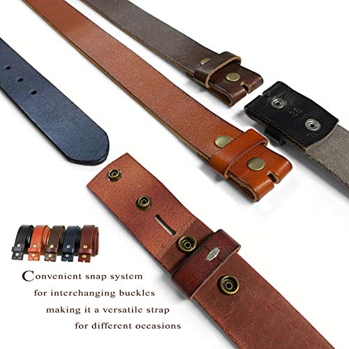BS040-CX160 Morgan Genuine Full Grain One-Piece 100% Genuine Leather Belt Casual Belt1-1/2"(38mm) Wide4