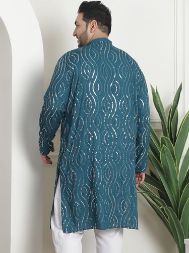 Sojanya PLUS (Since 1958) Men's Cotton Designer Long Kurta4