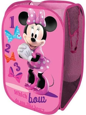 Disney Collapsible Storage Square Pop Hamper Laundry Bag (Minnie Mouse)