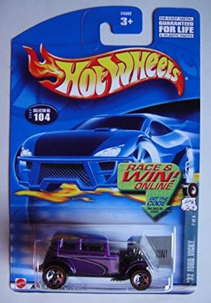 Amazon.com: Hot Wheels Redline Purple '32 Ford Vicky #104