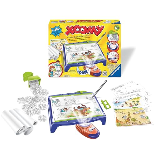 Ravensburger Xoomy Maxi – Table à Dessin pour Enfant avec projecteur LED – Apprendre à Dessiner – Rouleau de Papier 6,5 m – 300 modèles –...