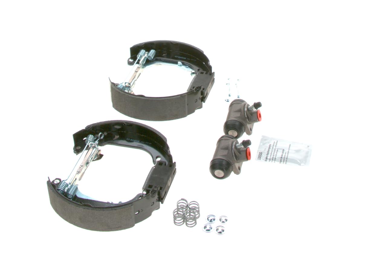 Bosch KS073 Kit Super Pro - Kit de freno trasero de tambor - 1 juego completo premontado, 2 cilindros de rueda, 4 zapatas de freno