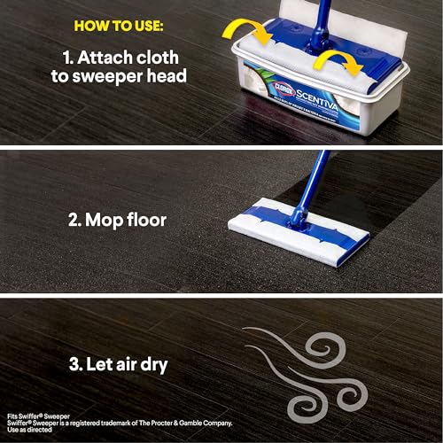 Image of Clorox - 32034 Scentiva Disinfecting Wet Mopping Cloths, White