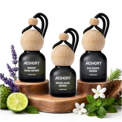 Aeshory Car Air Freshener Hanging 3 Pack,Wood Car Freshener - Midnight Savage…
