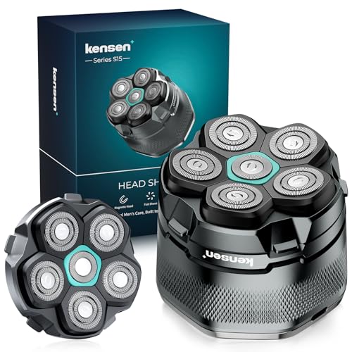 kensen Afeitadora Cabeza Hombre, Kit Maquina Afeitar Hombre para Calvos, 6D Cabezales Maquina para Afeitar Cabeza en Seco y Húmedo con Pantalla LED, 180 mins Uso, IPX6 Impermeable, USB-C kensen Afeitadora Cabeza Hombre, Kit Maquina Afeitar Hombre para Calvos, 6D Cabezales Maquina para Afeitar Cabeza en Seco y Húmedo con Pantalla LED, 180 mins Uso, IPX6 Impermeable, USB-C