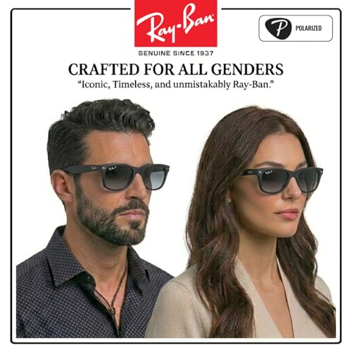 Image of Ray-Ban RB2132 NEW WAYFARER CLASSIC Square Shaped Sunglasses for Men & Women with Official RAYBAN Eyewear Kit
