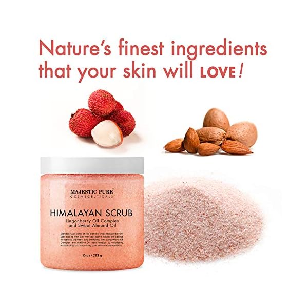 Himalayan Salt Body Scrub with Lingonberry, Exfoliating Salt Scrub to Exfoliate & Moisturize Skin, Deep Cleansing for Women and Men - 10 oz