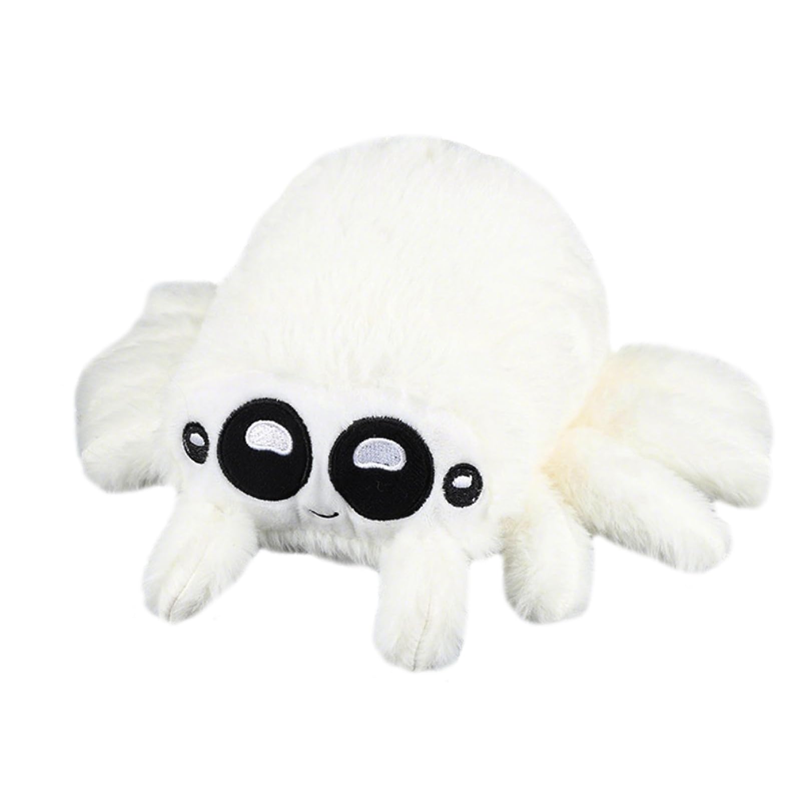 MUYAPAY Spider Toy Soft Realistic Spider Plush with Big Eyes Portable And Stress Relieving Spiders Cute And Soothing Spiderman Plush for Kids Adults on Halloween, Christmas, And Birthdays(White)