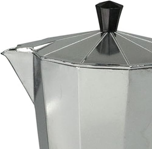 Miniatura 5 de Home Basics 6 tazas Demitasse Shot Aluminio, cafetera espresso gris para estufa