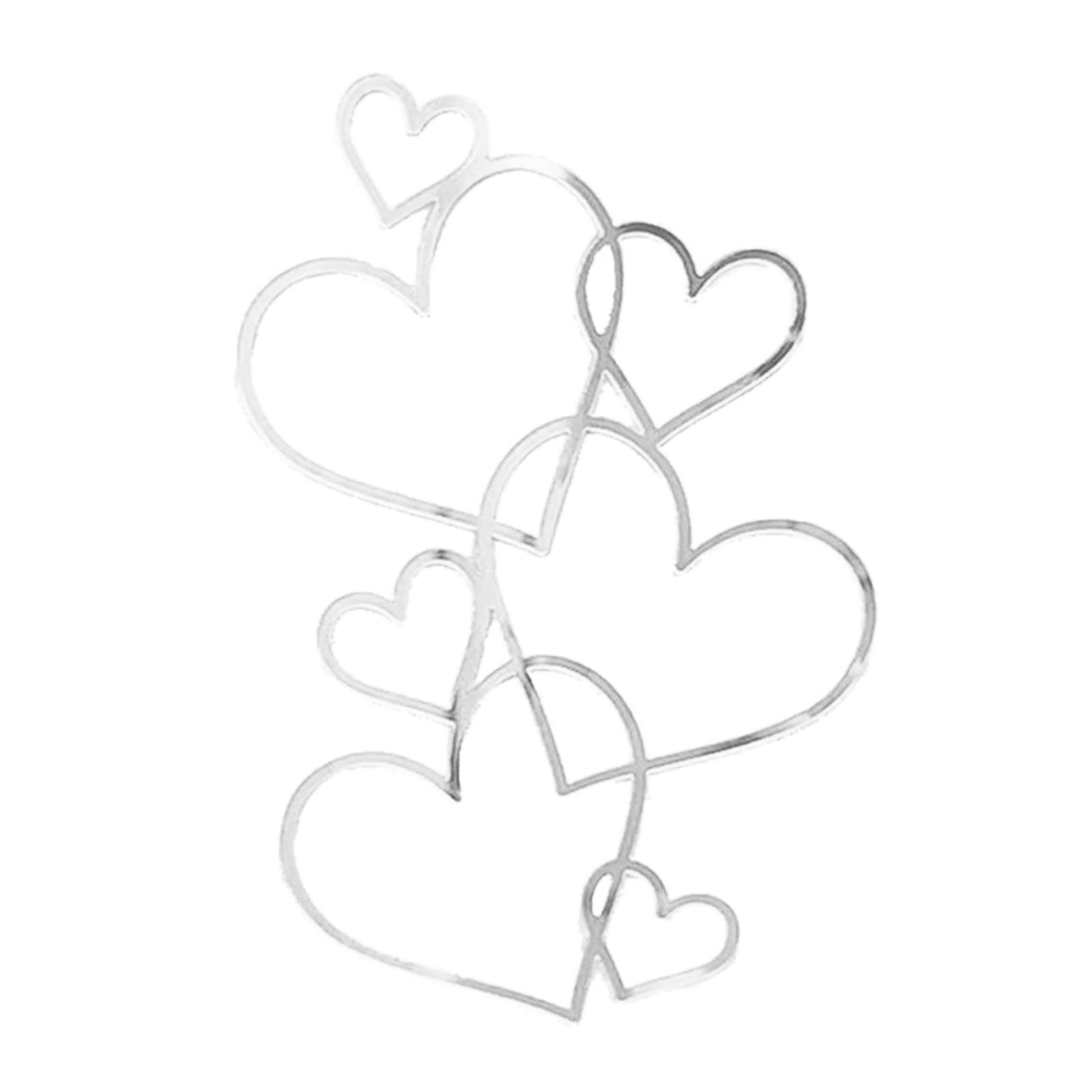 Wedding Acrylic Cake Love Heart Golden Cupcake For Happy Valentines Day Anniversary Party Cake Decorations