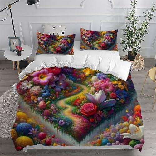 Housse de couette double imprimé 3D avec fermeture éclair 200x200cm - 6