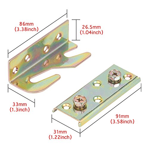 GLANICS - Set di 4 staffe per binari per letti