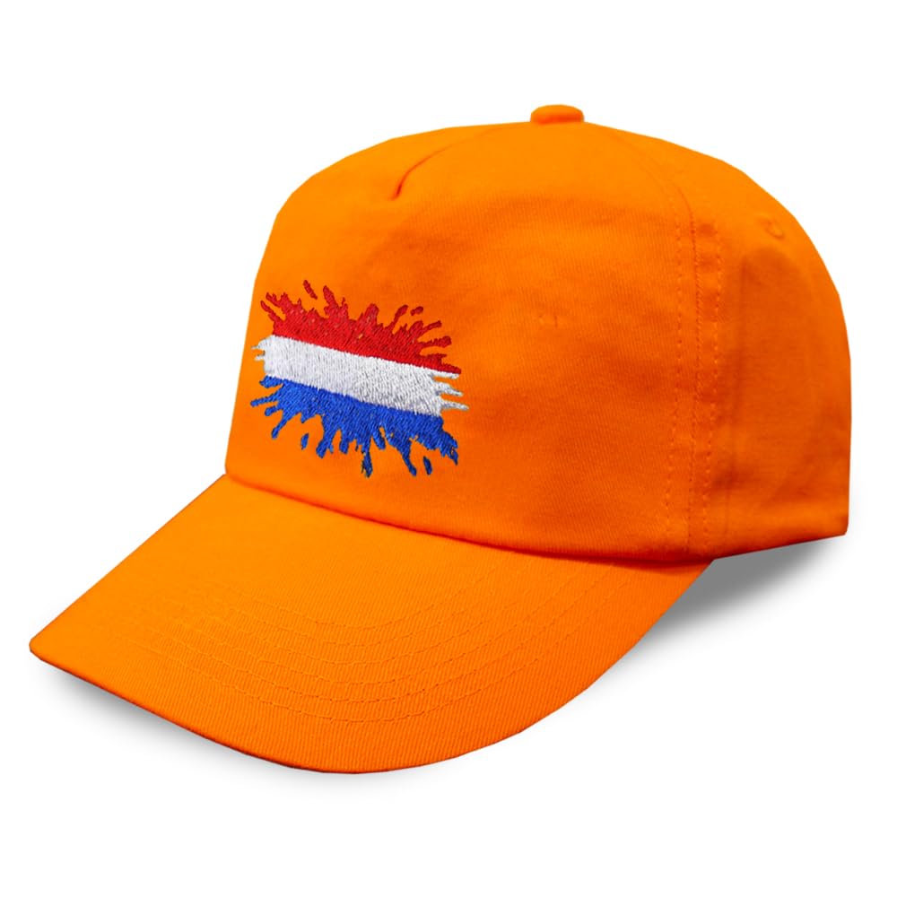 Teddyt's Men's Orange Netherlands Flag Embroidered Design Adult Baseball Cap Hat