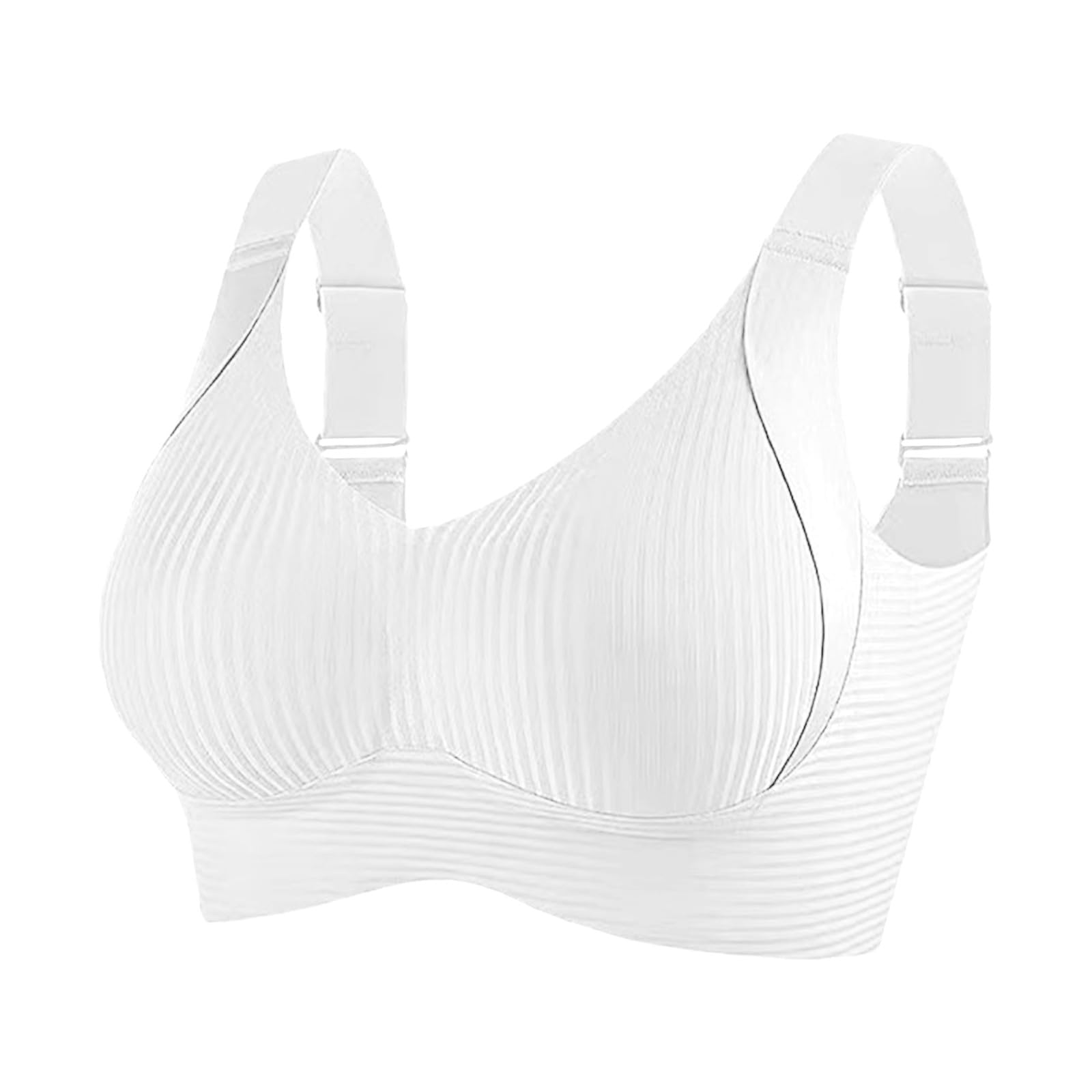 Reggiseni Comfort da Donna UK Sport Push Up Senza Cuciture Confezione da 3 Wireless a Costine Grandi Seni Cadenti Top da Donna Anziani Sport Support Lift Reggiseno Morbido Regolabile Comfort ad Alto