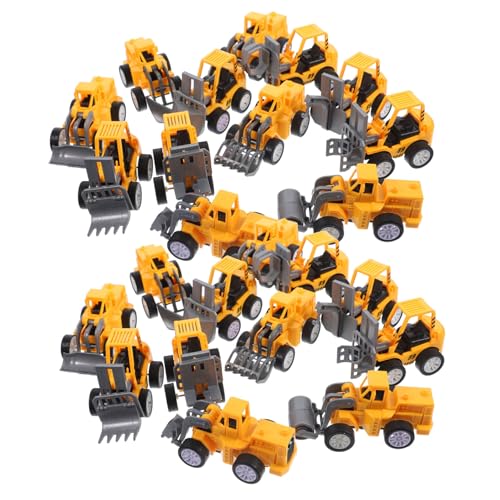ibasenice 36 Piezas Modelo de vehículo de ingeniería Toys playmobile Empujar hacia el camión de Juguete Juguetes de Coche para Coche de Juguete retráctil el plastico