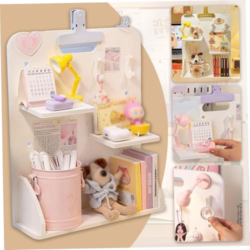 Étagère verticale mignonne pour bureau encombré avec 2 crochets - 6