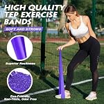 HOXWC Exercise Bands, Resistance Bands Women, Physical Therapy Bands for Stretching, Recovery, Pilates, Yoga, Rehab, Gym, Home Exercise, Elastic Workout Bands with Training Poster
