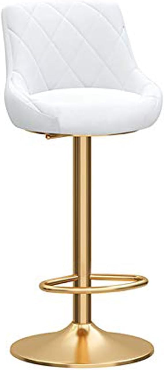 Generic Bar Stool, W/Backrest Swivel Velvet Dining Room Chairs W/Metal