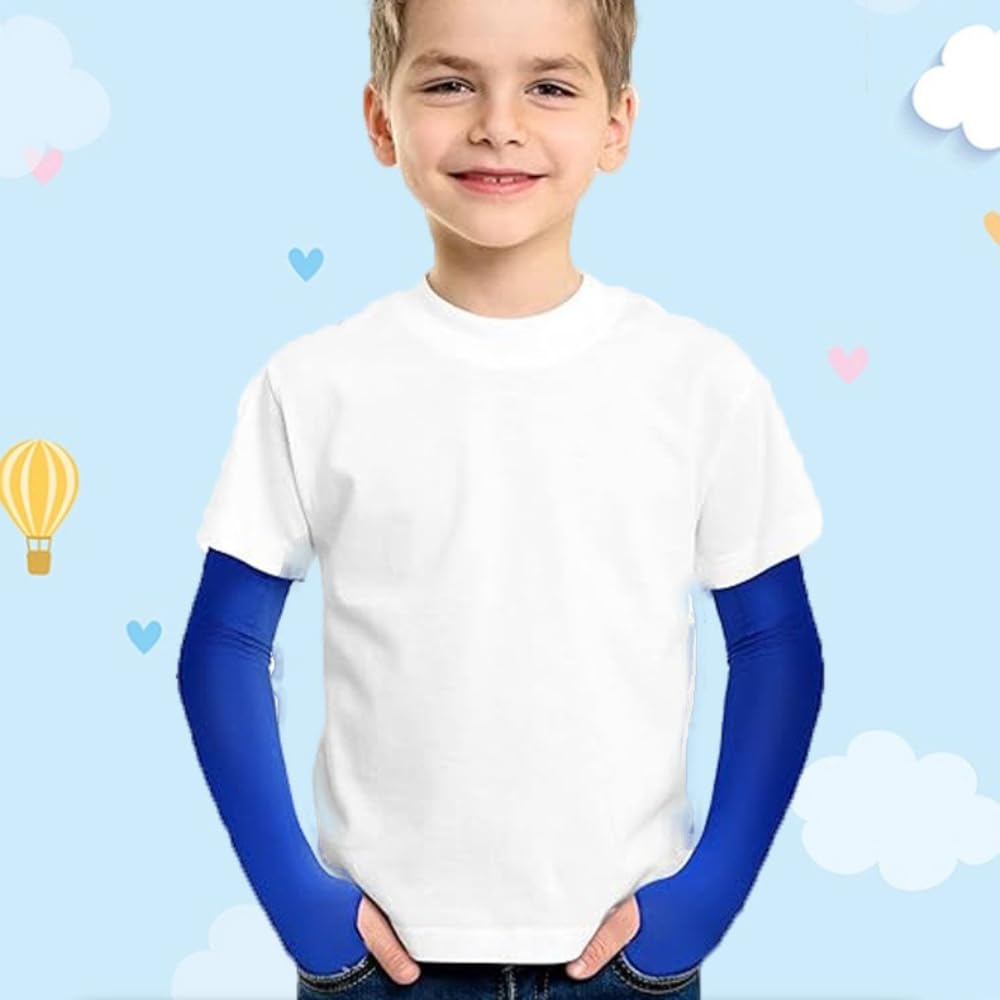 1 par de mangas para niños, mangas de brazo, protección UV, protección solar, transpirables, para niños, ciclismo, correr, béisbol, deportes al aire libre, 36 x 8 x 5 cm