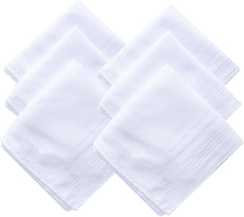 Mens Pure Cotton Handkerchief White Hankies