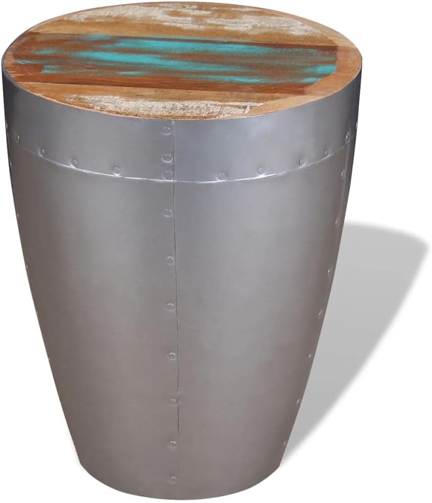 Handmade Solid Wood Stool with Durable Lacquered Finish, Versatile Stool for Side Table or Plant Stand