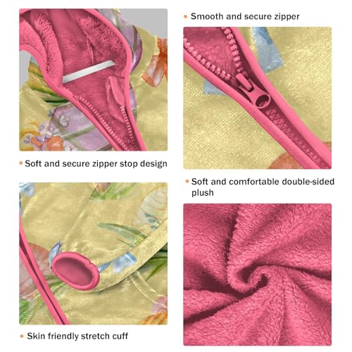 OTVEE Colorful Easter Eggs Kids Hoodie Jacket Fall Spring Full Zip Warm Outwear Coats3