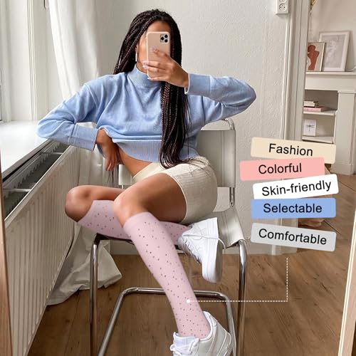 Image of Iseasoo 4 Pairs Compression Socks for Women Circulation-Best Support for Nurses,Running,Athletic,Travel