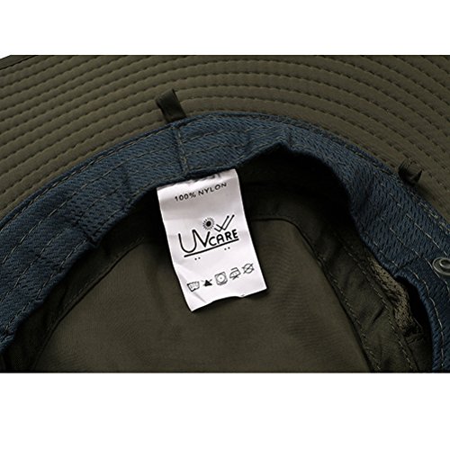 Ddyoutdoor 07-281 Fashion Summer Outdoor Sun Protection Fishing Cap Neck Face Flap Hat Wide Brim (Army Green) #TOP6