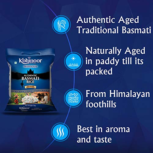 Image of Kohinoor Traditional Authentic Basmati Rice, 5 kg Pack