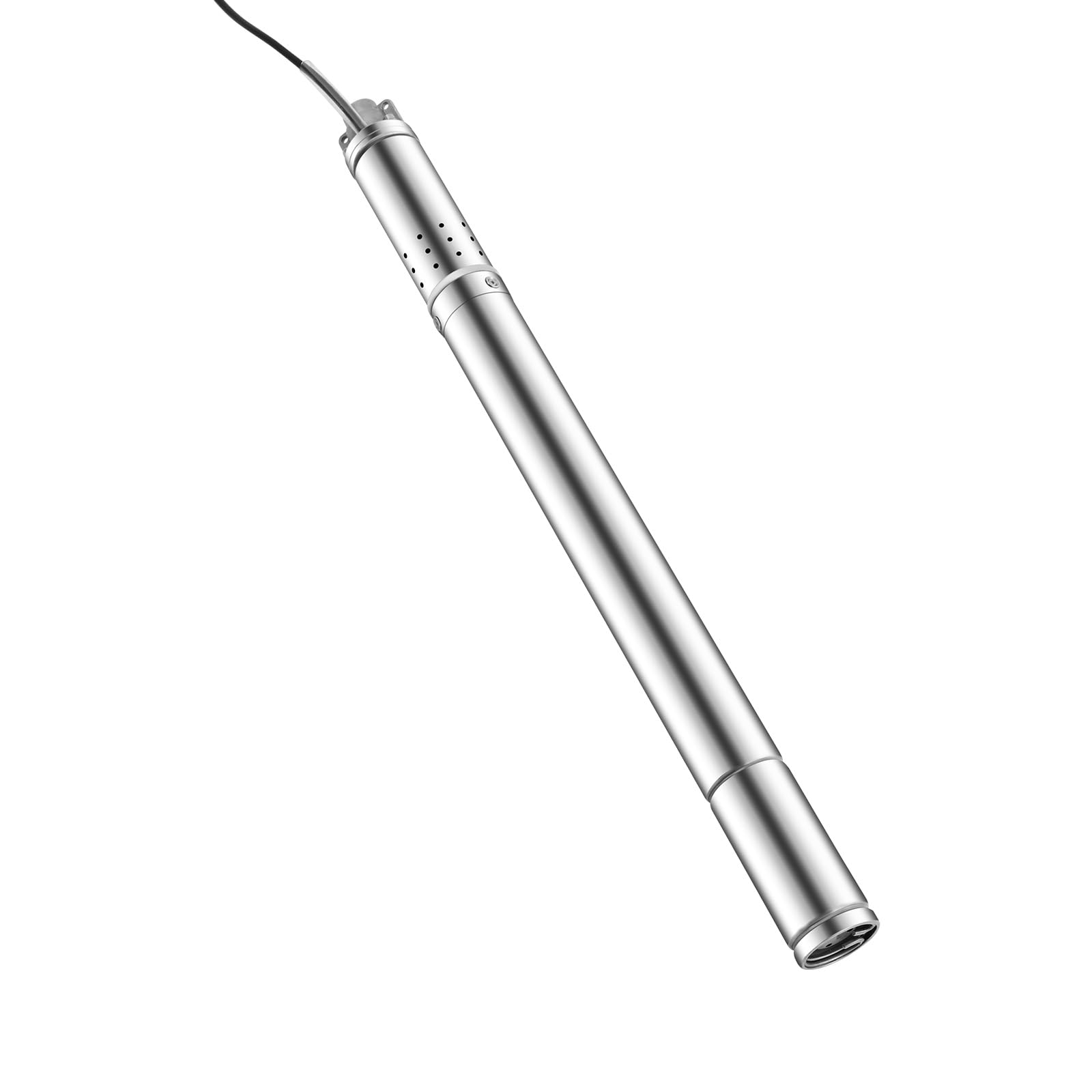 Pompa per pozzi profondi, 370 W, 1000 l/h, pompa sommersa, altezza massima di erogazione 55 m, pompa per tubi, 220 V, 50 Hz, pompa a sabbia, IP65, pompa dell'acqua con cavo da 15 m, ideale per