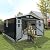 YOPTO 8x8 SF Outdoor Storage Shed,Metal Shed with Lockable Doors & 4 Daylight Windows,Garden Tool Shed w/Air Vents & Sloped Roof, Ideal for Backyard,Patio,Lawn,Dark Gray