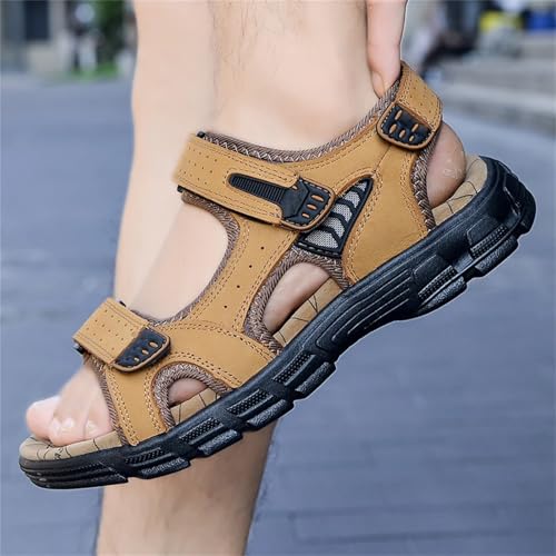 Mens Summer Genuine Leather Sandals Men Outdoor Casual Lightweight Sandal3